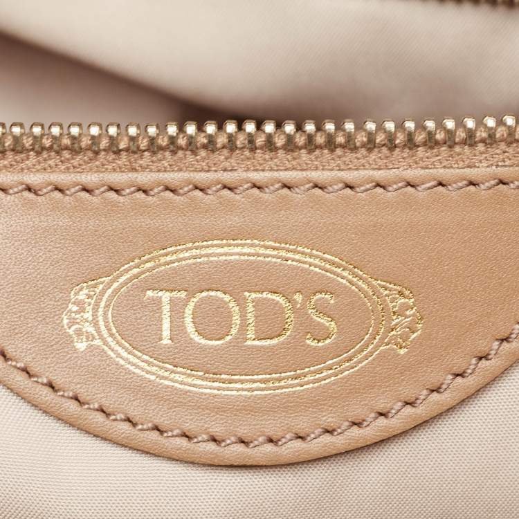 Pre Owned Tod's Beige Leather Fringe Tote