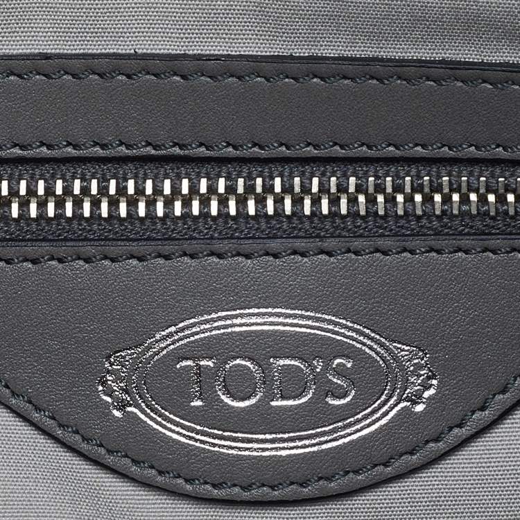 Pre Owned Tod's Grey Leather D-Styling Bauletto Medio Satchel