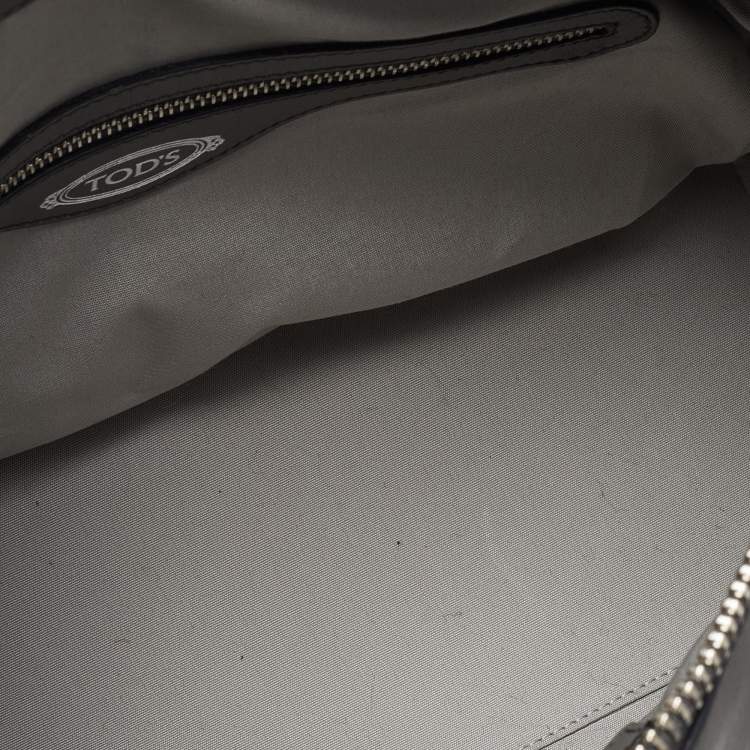 Pre Owned Tod's Grey Leather D-Styling Bauletto Medio Satchel
