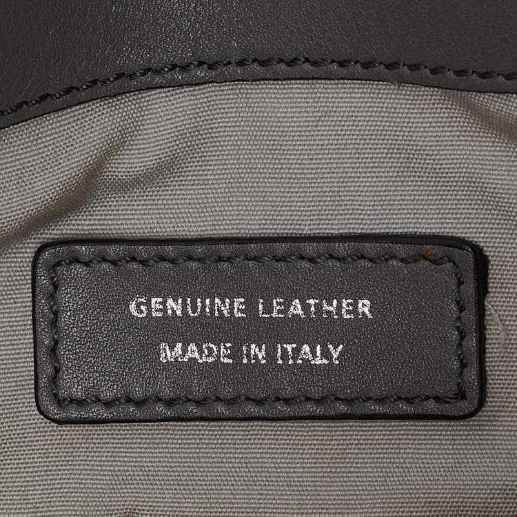 Pre Owned Tod's Grey Leather D-Styling Bauletto Medio Satchel