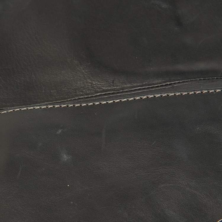 Pre Owned Tod's Black Leather Lucy Flap Clutch