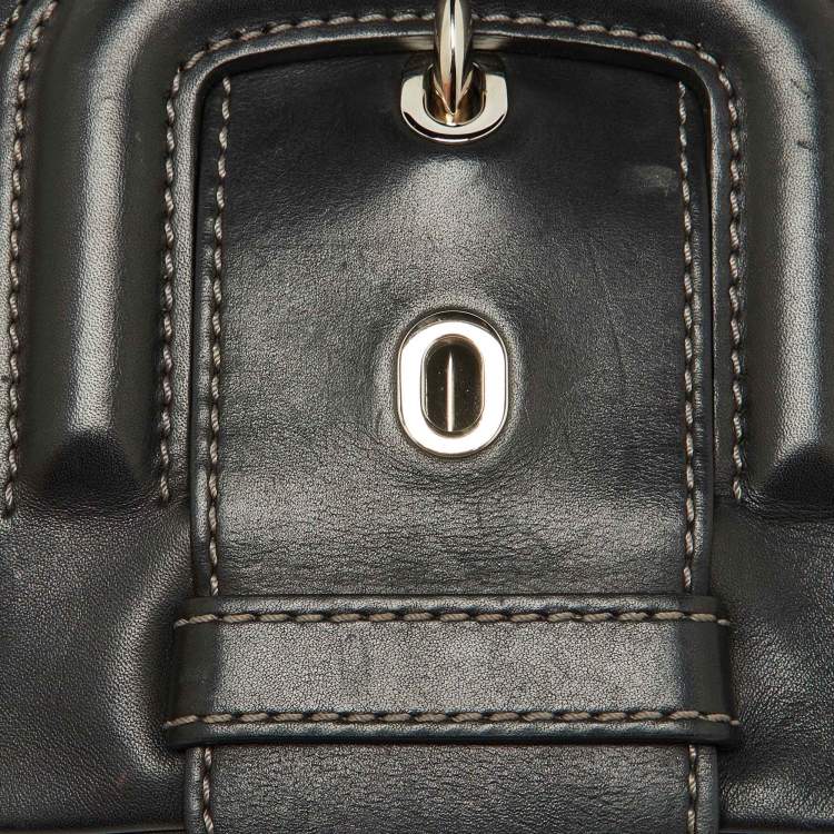Pre Owned Tod's Black Leather Lucy Flap Clutch