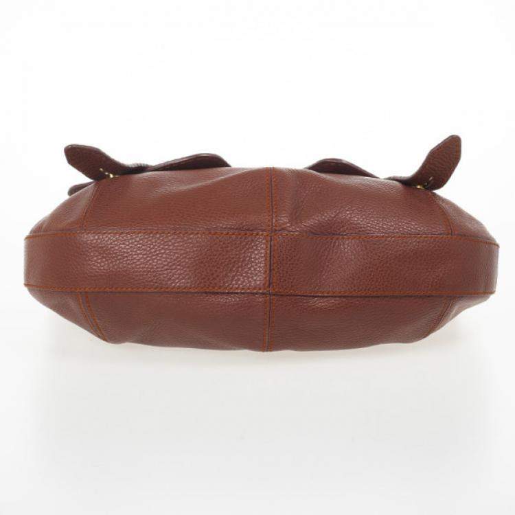 Pre Owned Tod's Brown Leather Benji Sacca Hobo