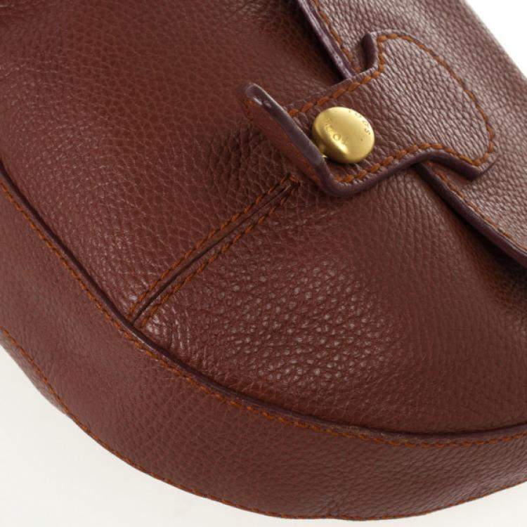 Pre Owned Tod's Brown Leather Benji Sacca Hobo