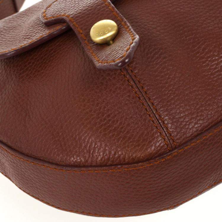 Pre Owned Tod's Brown Leather Benji Sacca Hobo