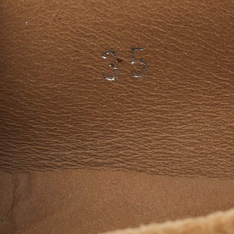 Pre Owned Tod's Light Brown Suede Penny Loafers Size 35