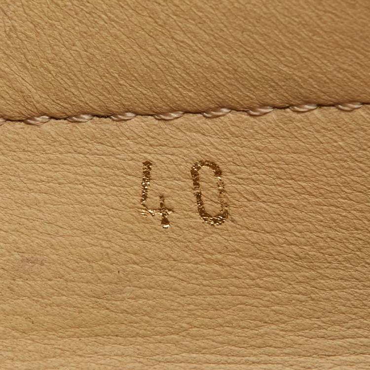 Pre Owned Tod's Brown Leather Bow Slip On Loafers Size 40