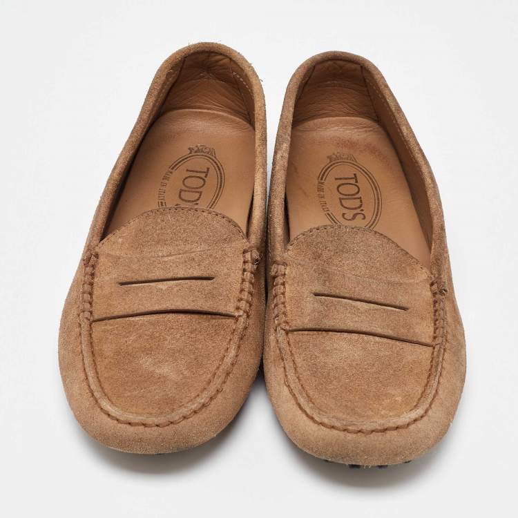 مملوكة مسبقًا Tod's Brown Suede Penny Loafers Size 38