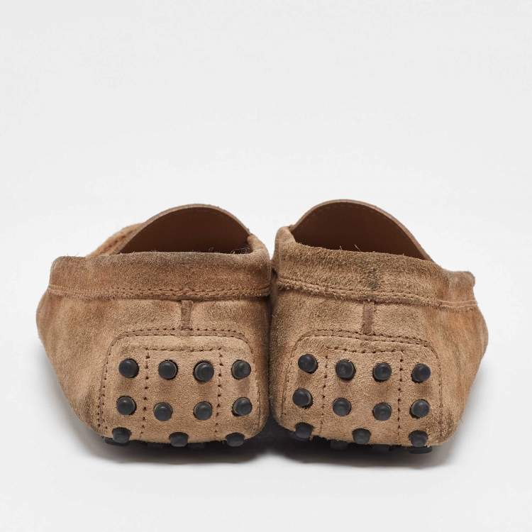 مملوكة مسبقًا Tod's Brown Suede Penny Loafers Size 38