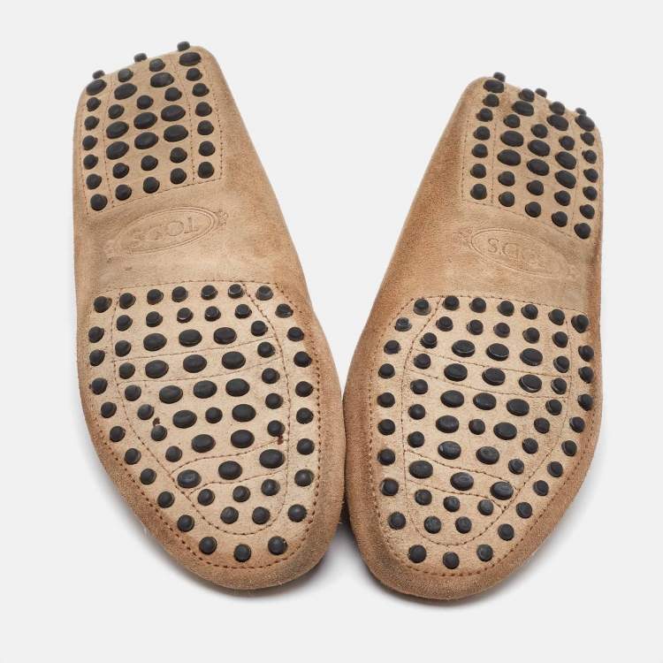 مملوكة مسبقًا Tod's Brown Suede Penny Loafers Size 38