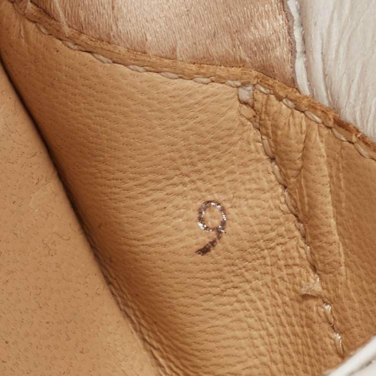 Pre Owned Tod's White Leather Scrunch Ballet Flats Size 39.5