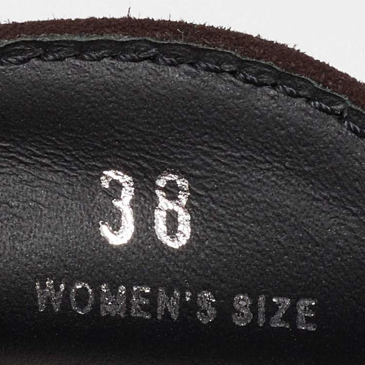 Pre Owned Tod's Dark Brown Suede Slip on Penny Loafers Size 38