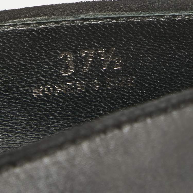 Pre Owned Tod's Black Leather Loafer Pumps Size 37.5