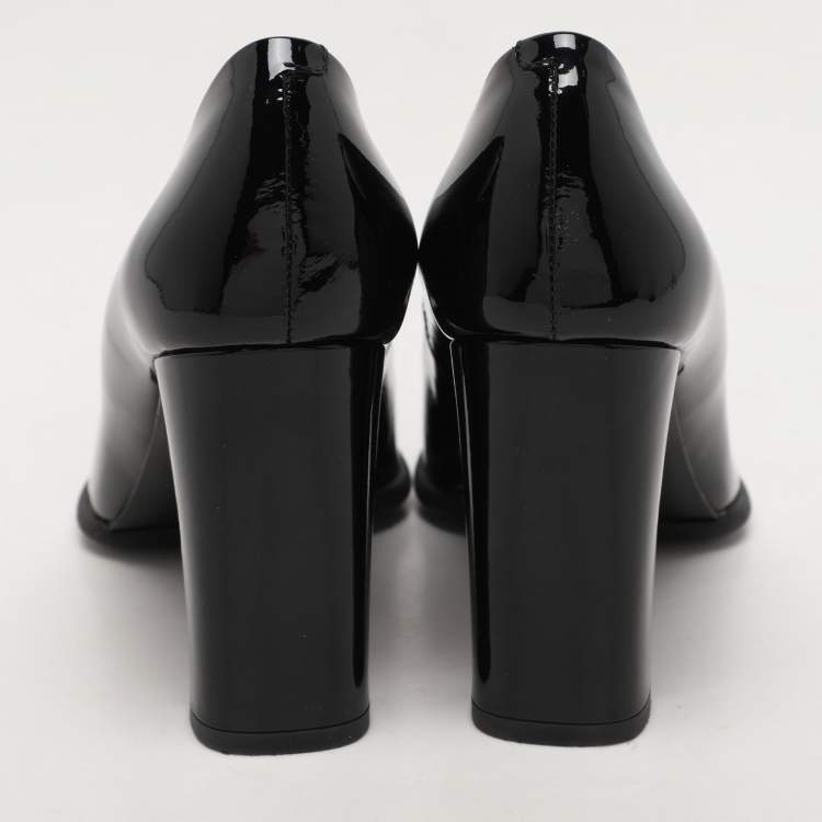 Pre Owned Tod's Black Patent Leather Pointed Toe Pumps Size 39