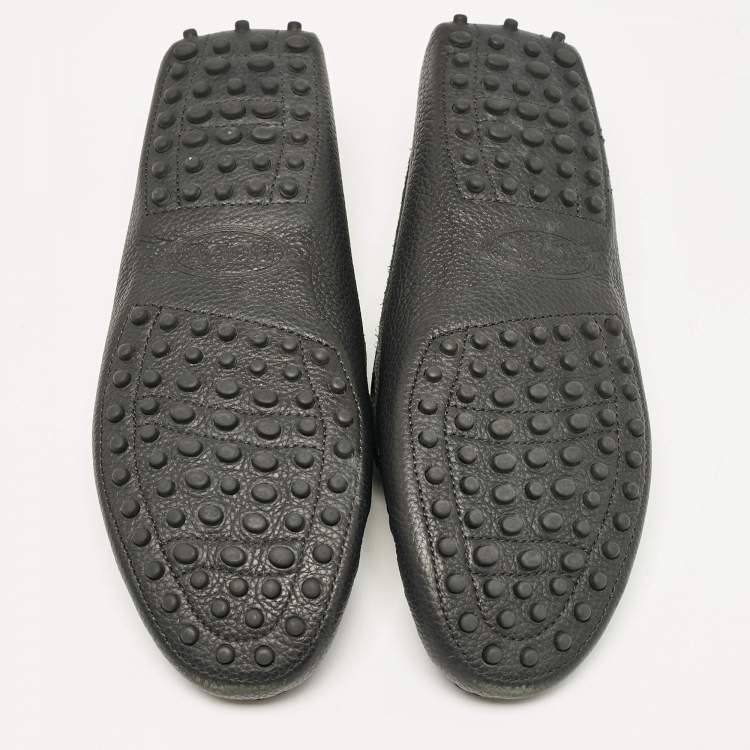 Pre Owned Tod's Black Leather Penny Loafers Size 37