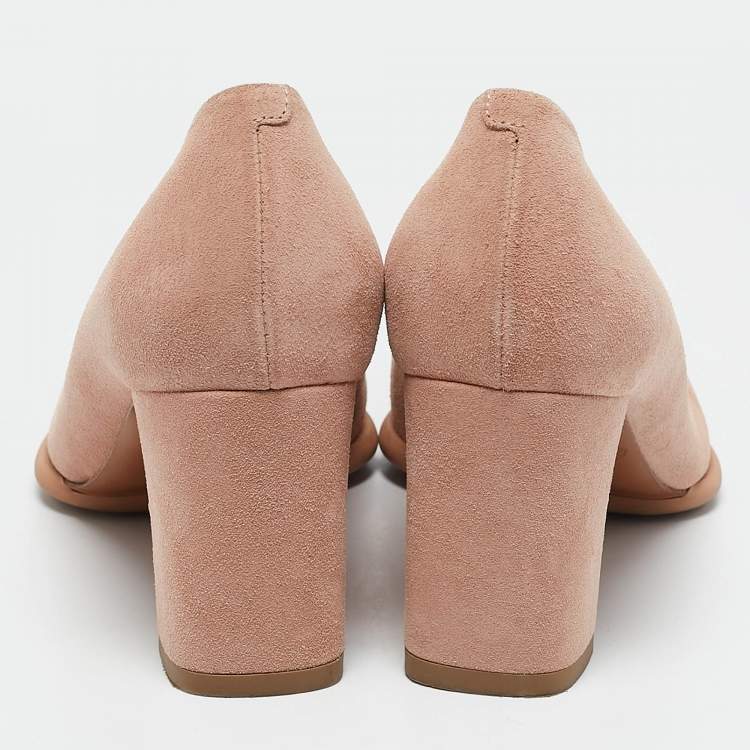 Pre Owned Tod's Beige Suede Pointed Toe Pumps Size 35