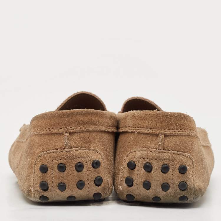 Pre Owned Tod's Brown Suede Slip On  Loafers Size 39