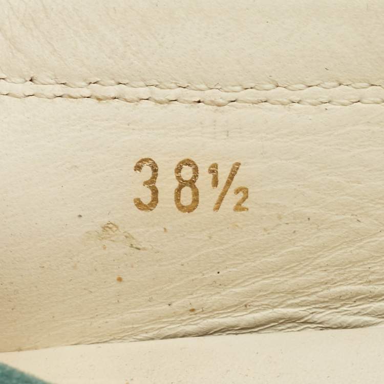 Pre Owned Tod's Aqua Suede Driver Loafers Size 38.5