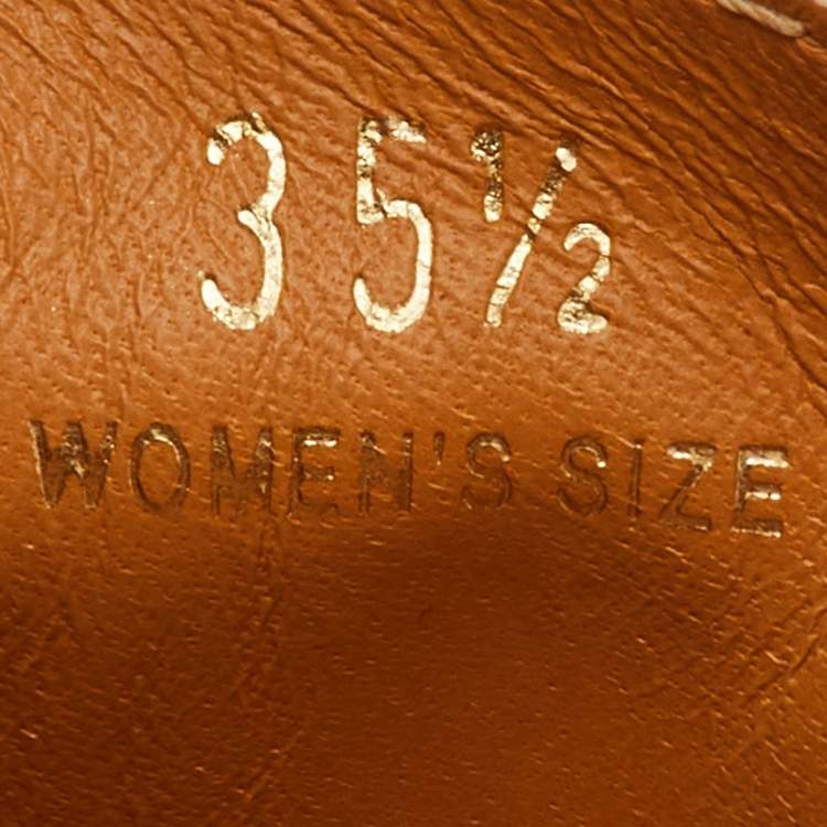 Pre Owned Tod's Off White Leather Chain Detail Kate Loafers Size 35.5