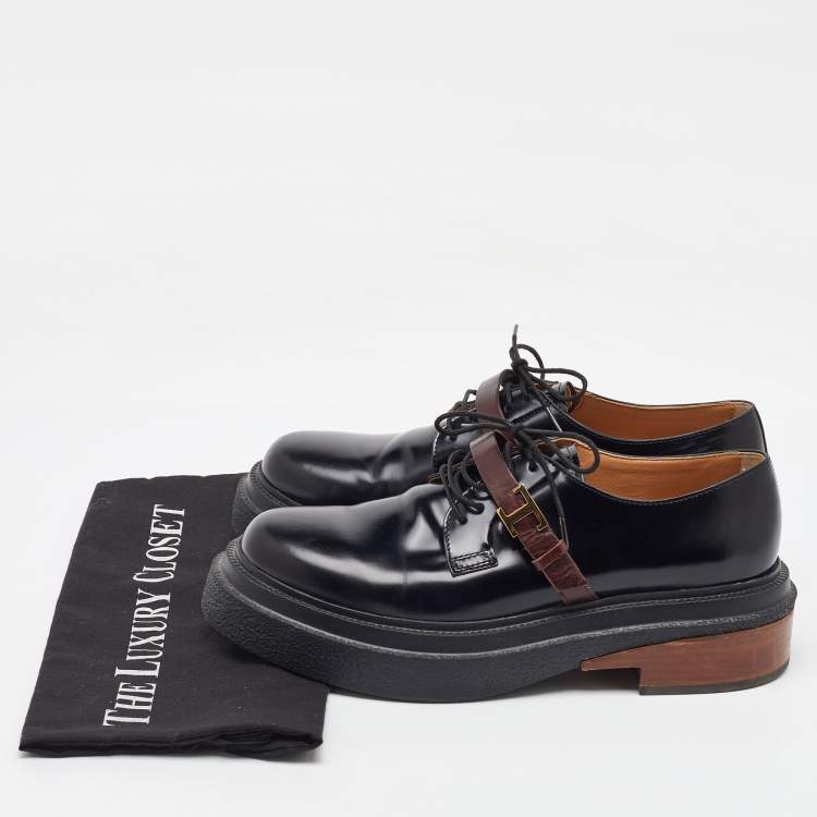 Pre Owned Tod's Black Leather Lace Up Derby Size 40