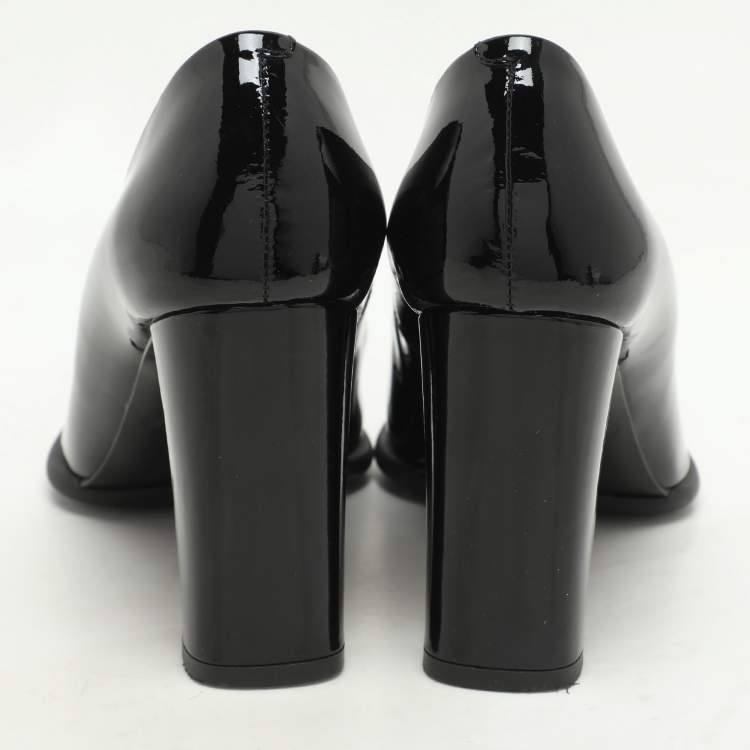 Pre Owned Tod's Black Patent Leather Pointed Toe Pumps Size 38