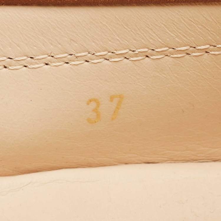 Pre Owned Tod's Brown Leather T Timeless Slip On Loafers Size 37