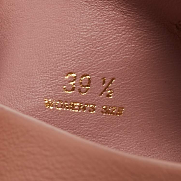 Pre Owned Tod's Dusty Pink Leather Double Buckle Chunky Sandals Size 39.5