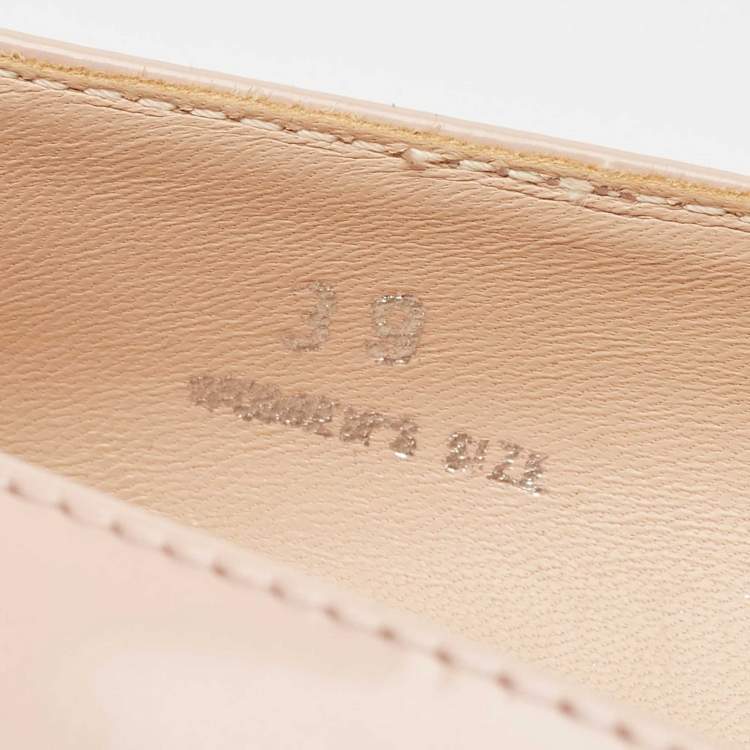 Pre Owned Tod's Blush Pink Leather Almond Toe Wedge Pumps Size 39