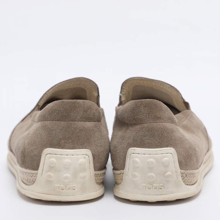Pre Owned Tod's Beige Suede Slip On Sneakers Size 40