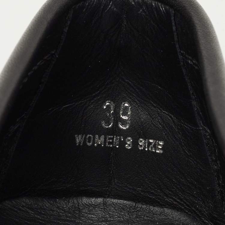 Pre Owned Tod's Black Leather Embellished Driving Slip On Loafers Size 39