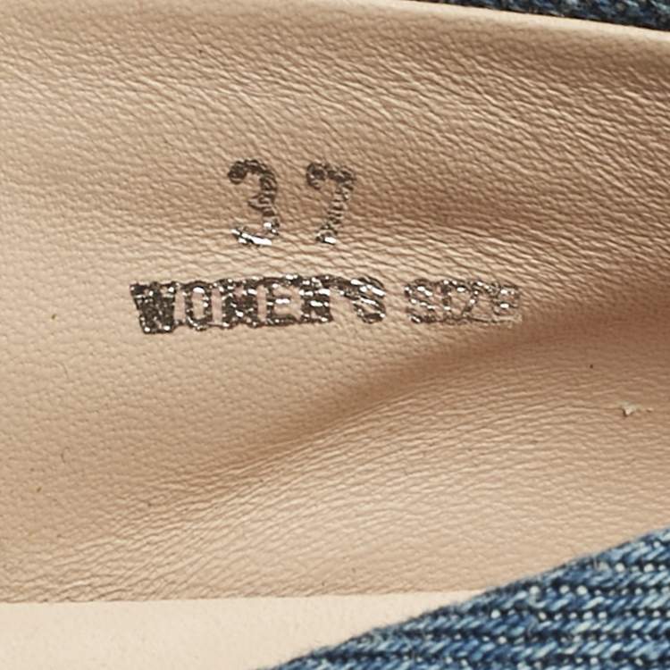 Pre Owned Tod's Blue Denim Slip On Sneakers Size 37