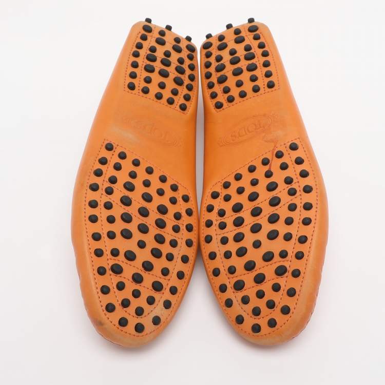 Pre Owned Tod's Tan Leather Loafers Size 39.5