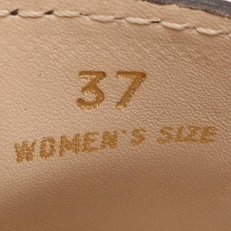 Pre Owned Tod's Brown Leather Kate Chain Slip On Loafers Size 37