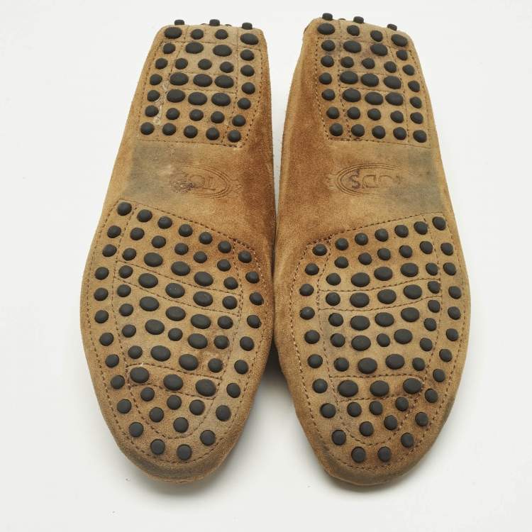 Pre Owned Tod's Brown Suede Penny Loafers Size 35