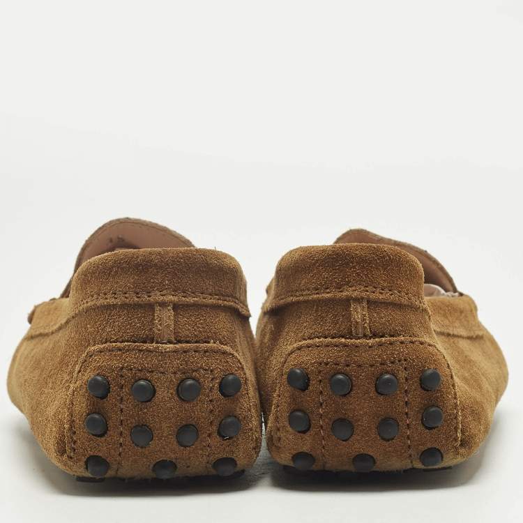 Pre Owned Tod's Brown Suede Penny Loafers Size 35