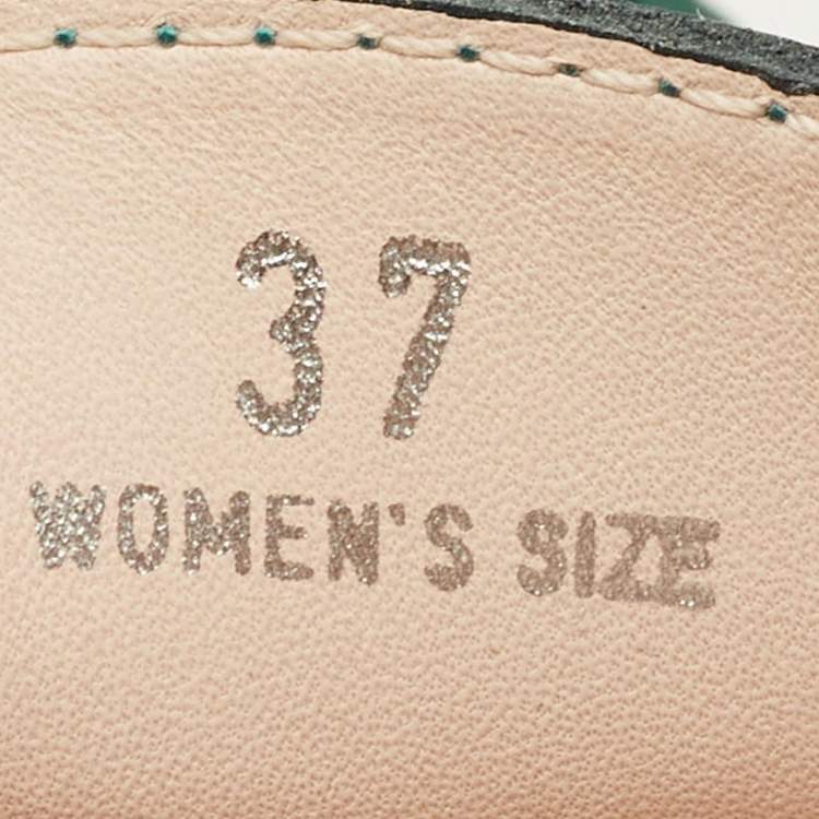 Pre Owned Tod's Gommini Size 37 Green Patent Leather Loafers