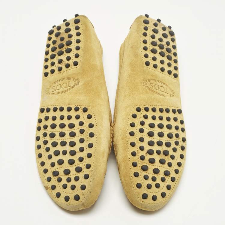 Pre Owned Tod's Gommino Size 38 Brown Suede Penny Loafers