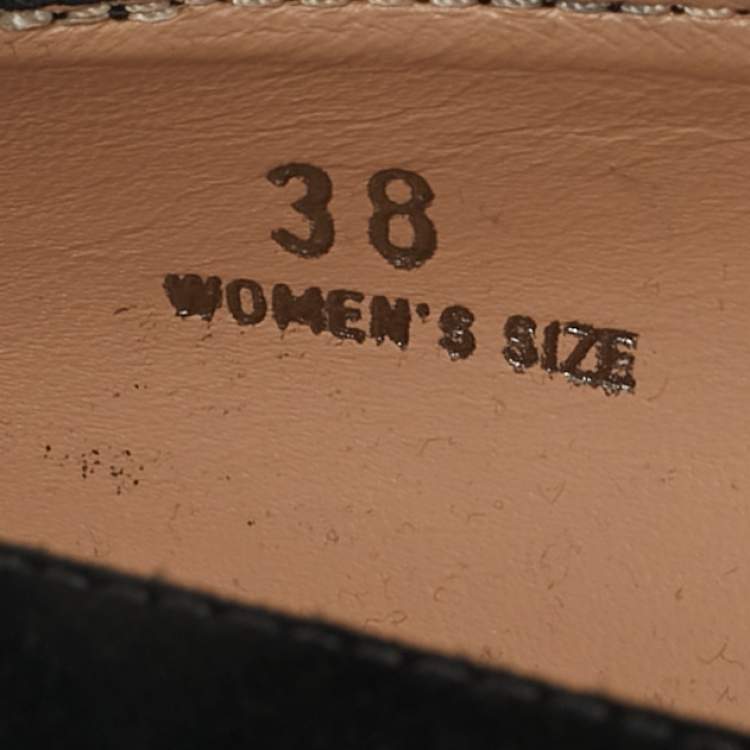 Pre Owned Tod's Size 38 Black Suede Studded  Ballet Flats