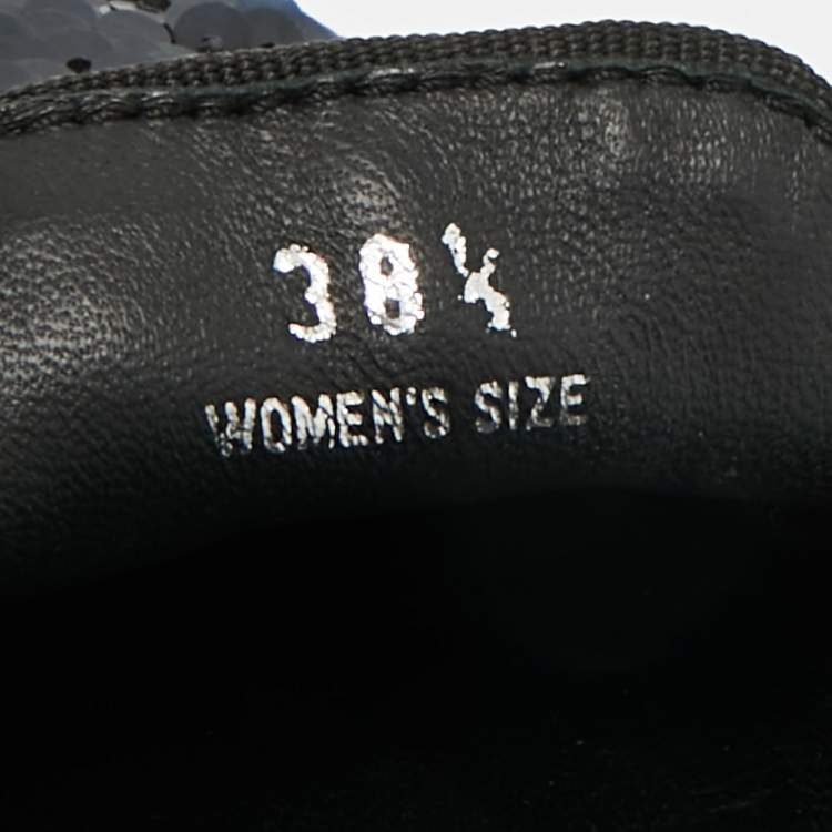 Pre Owned Tod's Size 38.5 Black Sequins and Velvet Smoking Slippers