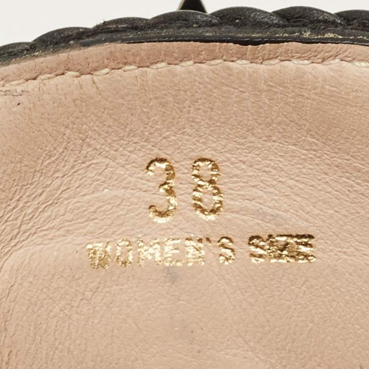 Pre Owned Tod's Size 38 Black Suede Tassel Fringe  Mules