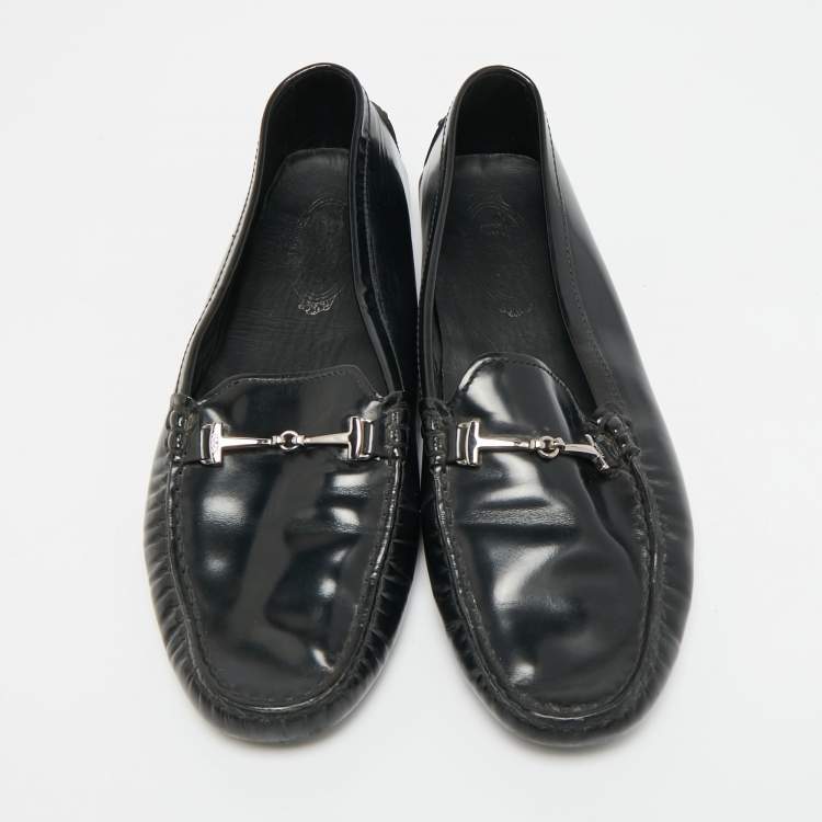 Pre Owned Tod's City Gommino Size 41 Black Leather Loafers