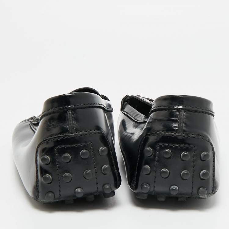 Pre Owned Tod's City Gommino Size 41 Black Leather Loafers