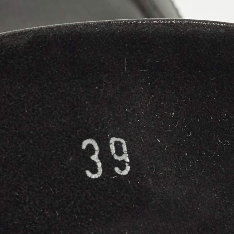 Pre Owned Tod's Size 39 Black Leather Donna Scarpe Loafers