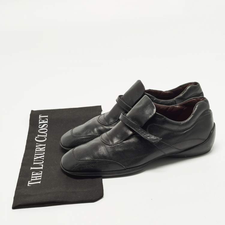 Pre Owned Tod's Size 39 Black Leather Donna Scarpe Loafers