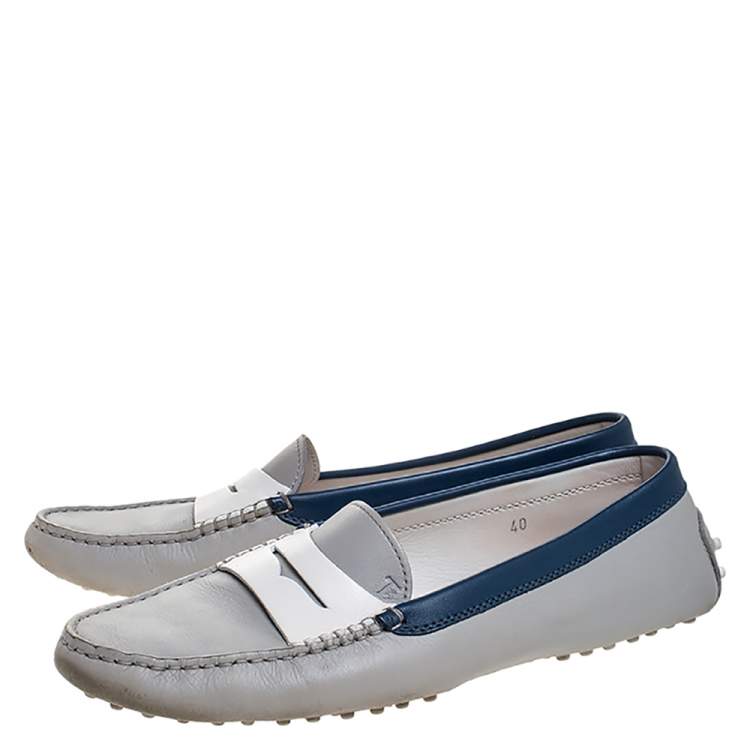 Pre Owned Tod's Multicolor Leather Penny Loafers Size 40