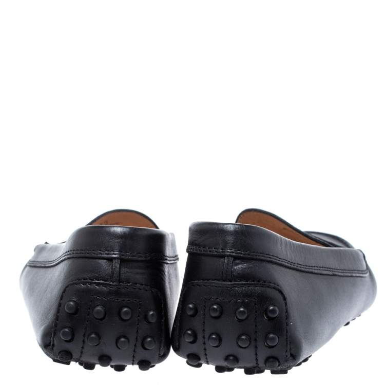 Pre Owned Tod's Black Leather Penny Loafer Size 39