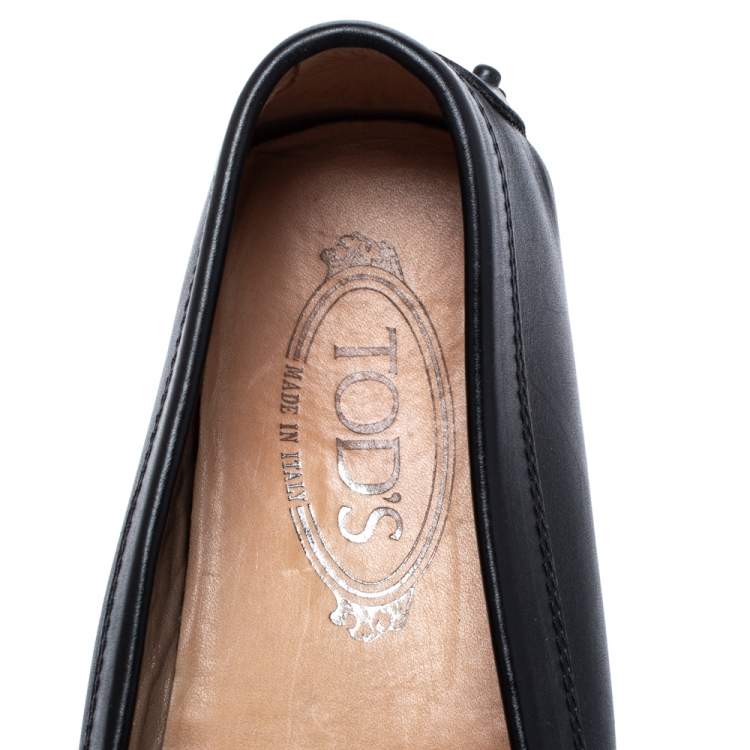 Pre Owned Tod's Black Leather Penny Loafer Size 39