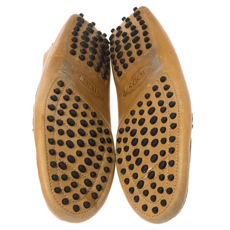 Pre Owned Tod's Tan Leather Loafers Size 39