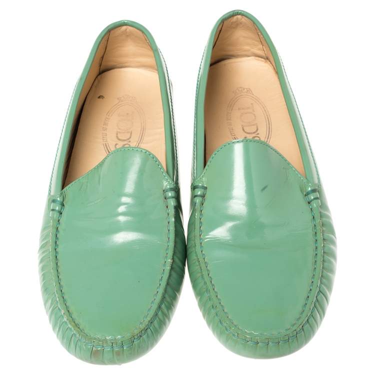 neon green loafers