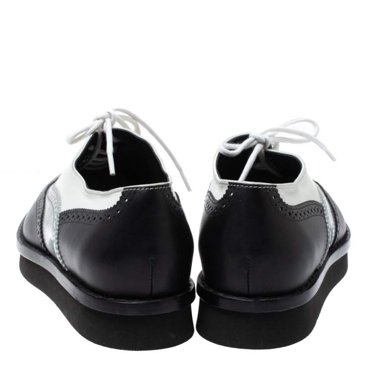 Pre Owned Tod's Tri Color Brogue Leather Lace Up Oxfords Size 38.5